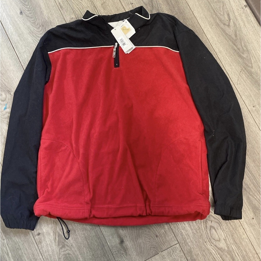 Callaway 1/4 Zip Fleece Pullover Mens‎ Large Red/Black Sweatshirt Golf